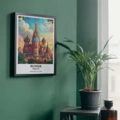 Moscow Travel Print Russia Art